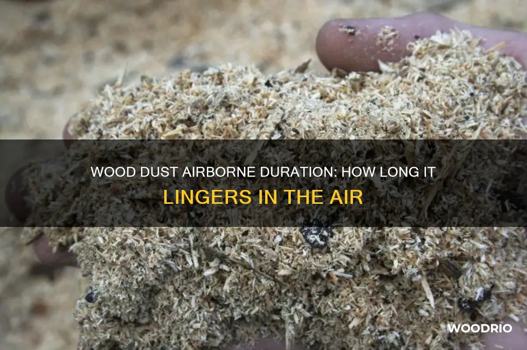 how long does wood dust stay in the air
