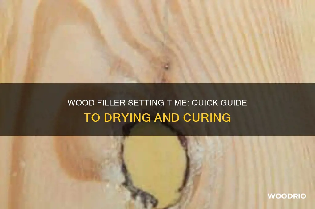 how long does wood filler take to set