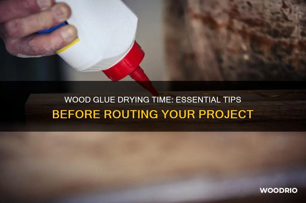 how long does wood glue need to dry before routing
