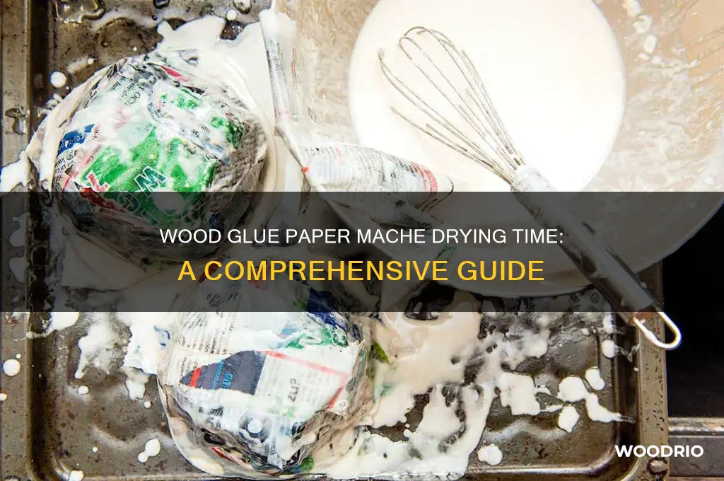 how long does wood glue paper mache take to dry
