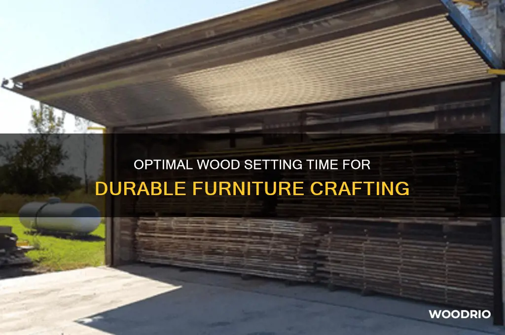 how long does wood need to set before making furniture