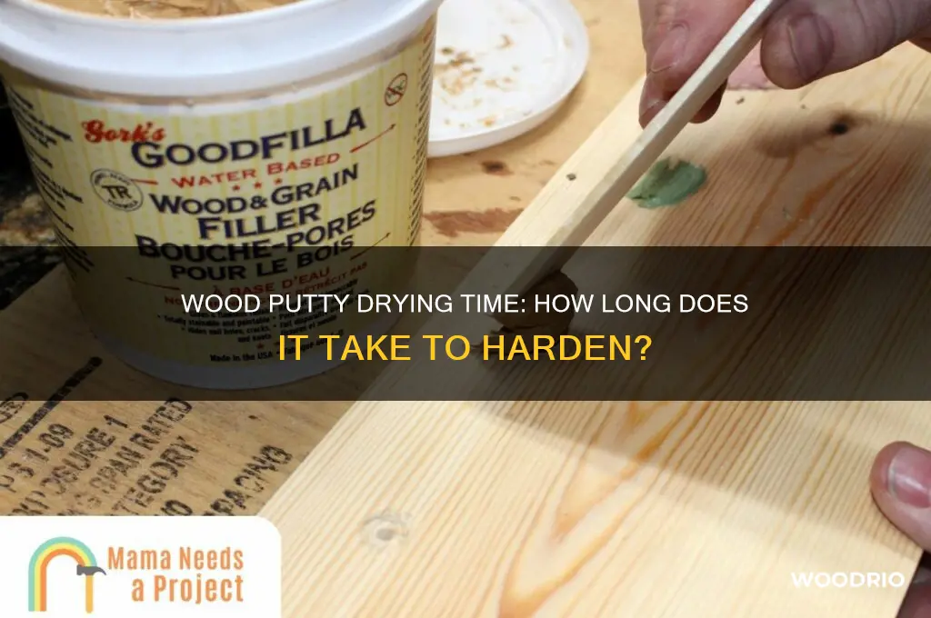 how long does wood putty take to harden