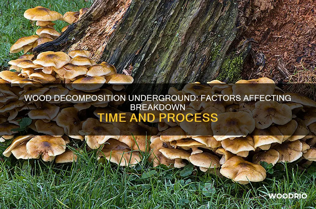 how long does wood take to decompose underground