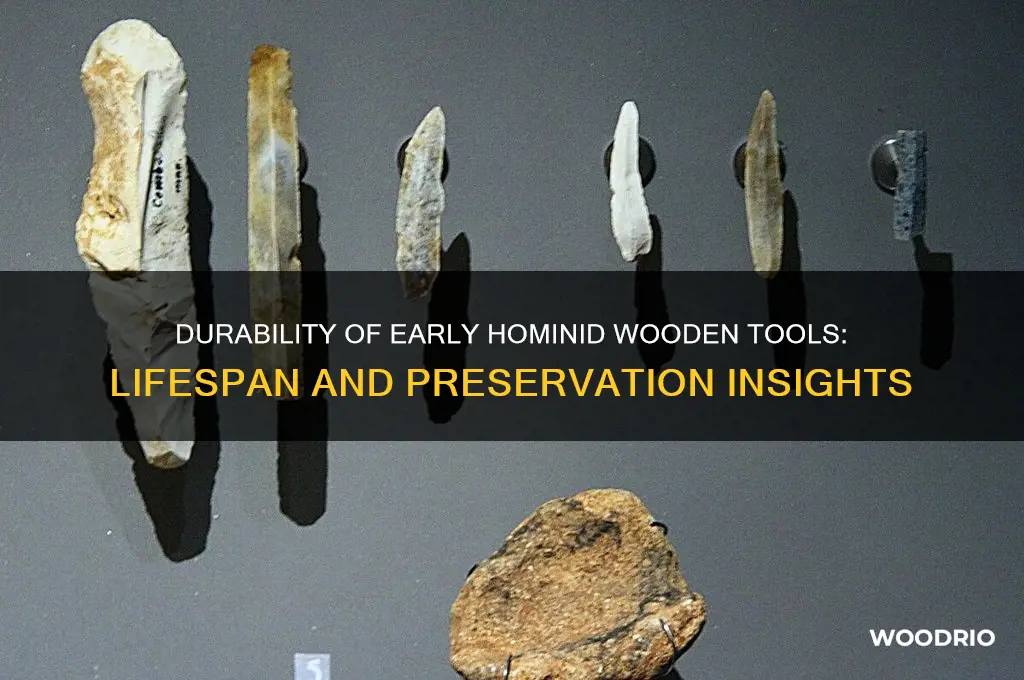 how long does wooden tools in early hominids last