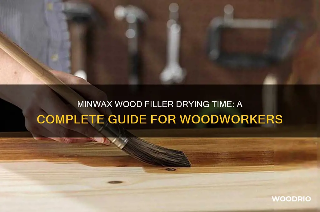 how long dor minwax wood filler to dry