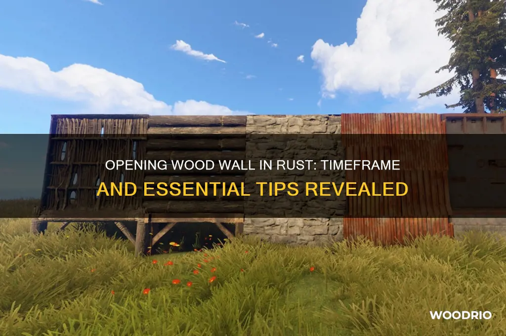 how long dose it take to open wood wall rust