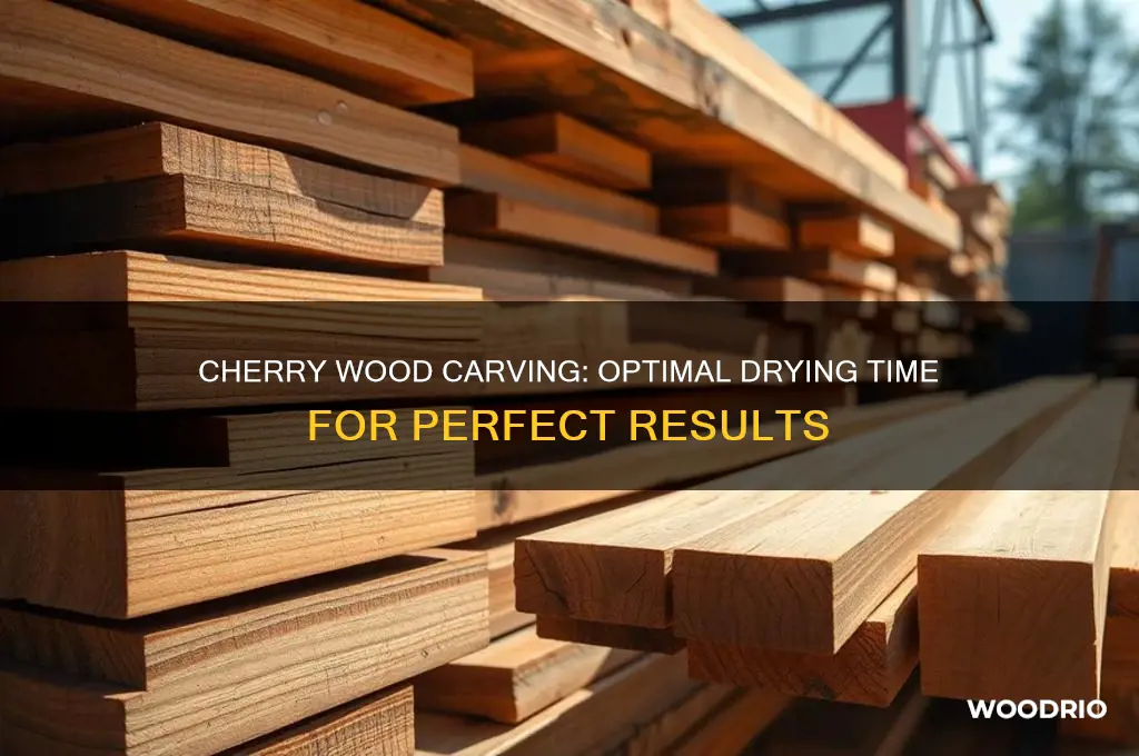 how long drying time of cherry wood before carving
