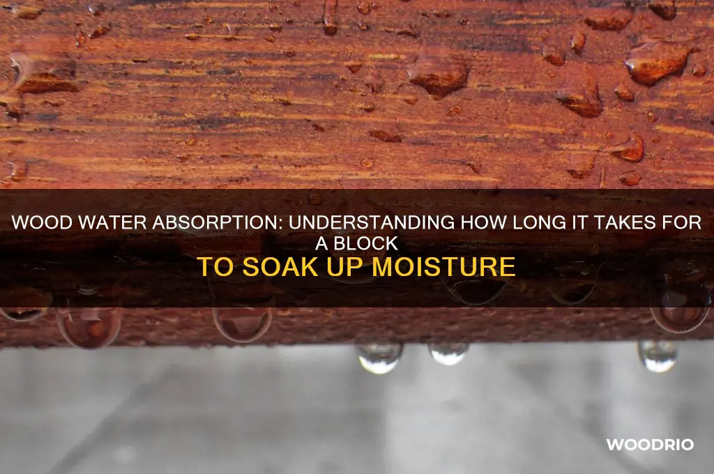how long for a block of wood to absorb water