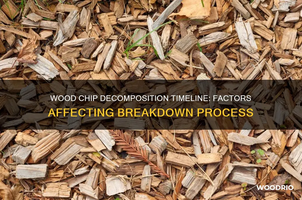 how long for a pile of wood chips to decompose