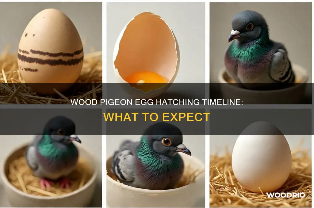 how long for a wood pigeon egg to hatch