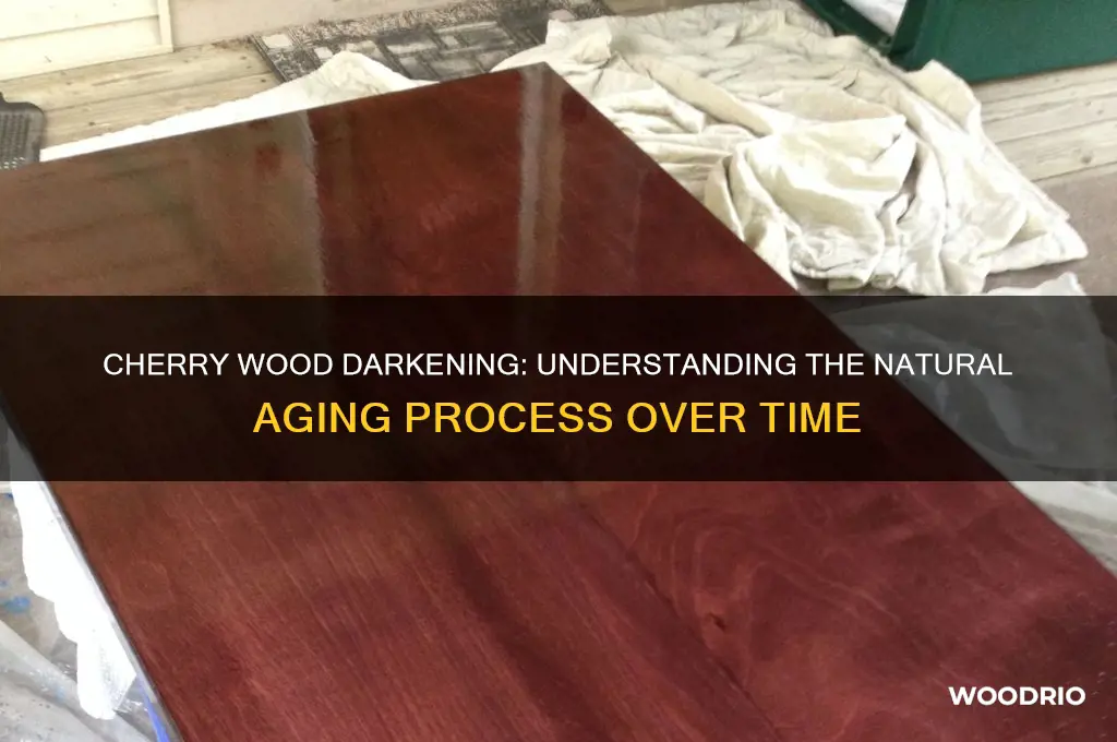 how long for cherry wood to darken
