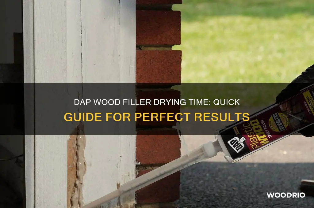 how long for dap wood filler to dry