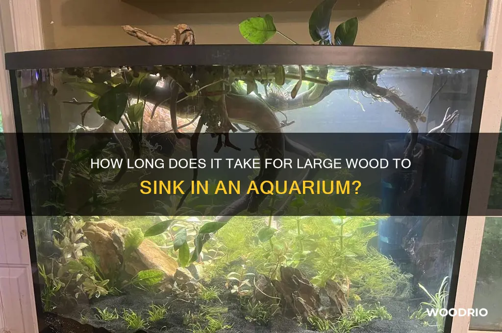 how long for large wood to sink aquarium
