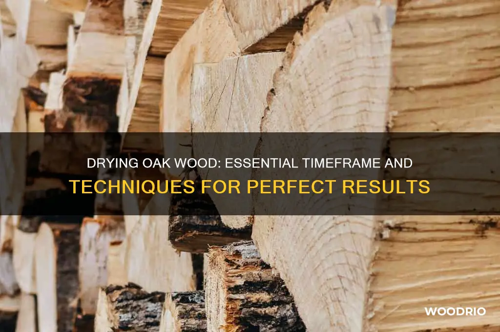 how long for oak wood to dry