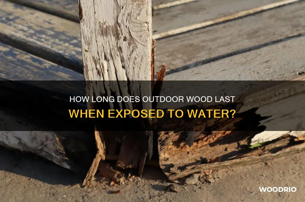 how long for outdoor wood to rot from water