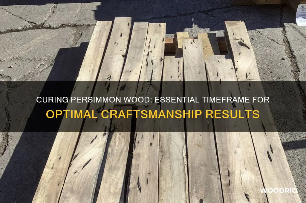 how long for persimmon wood to cure
