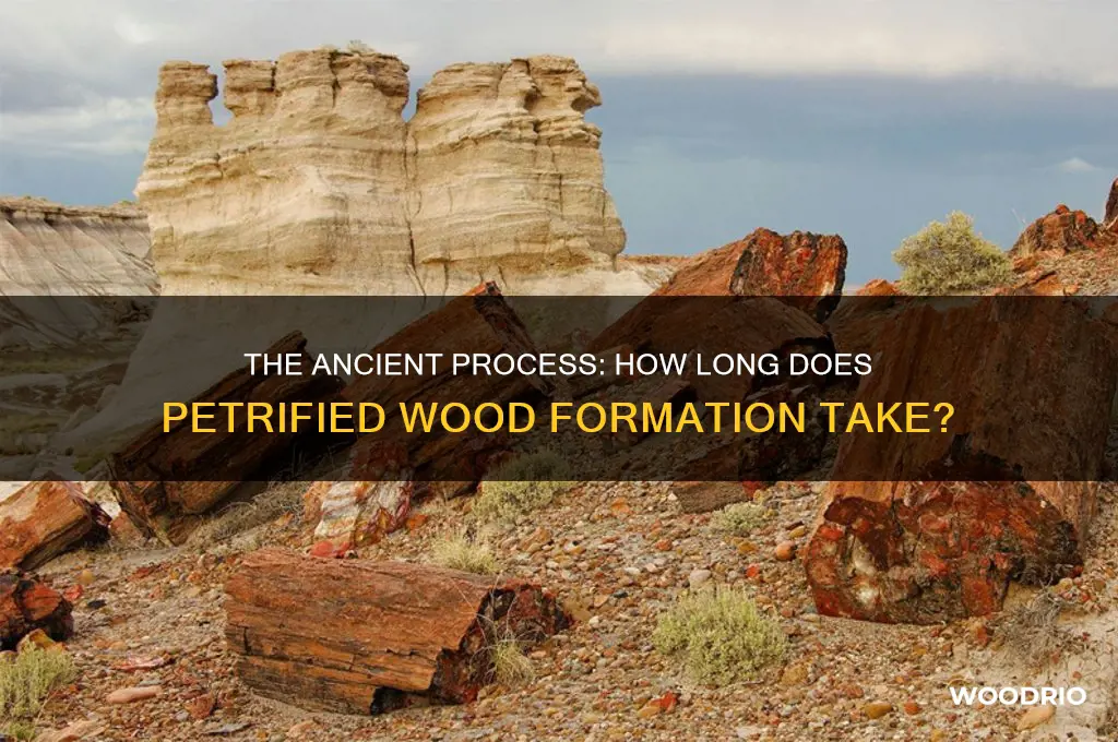 how long for petrified wood to form