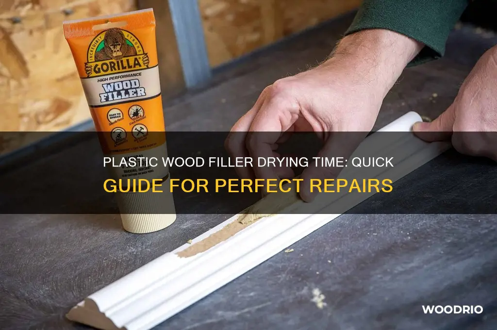 how long for plastic wood filler to dry