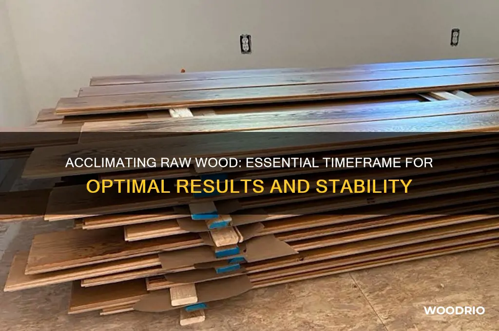 how long for raw wood to aclimate