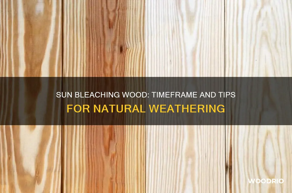 how long for sun to bleach wood