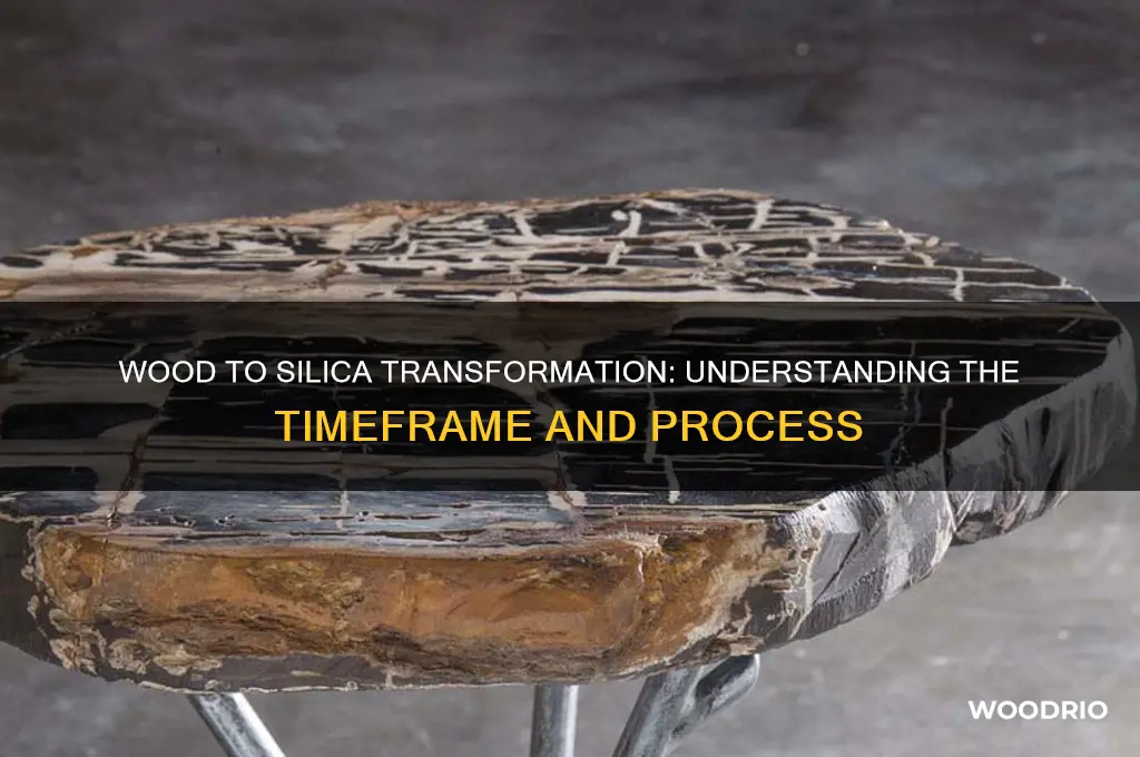 how long for wood to turn to silica