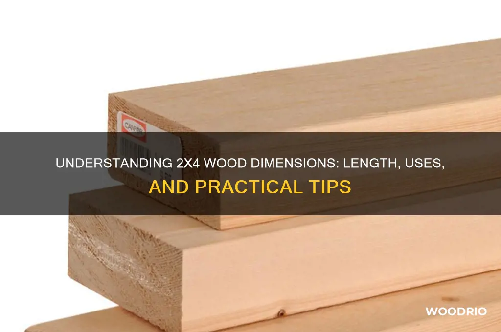 how long is 2 by 4 wood
