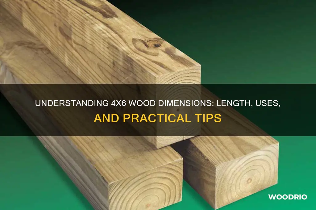 how long is a 4x6 piece of wood