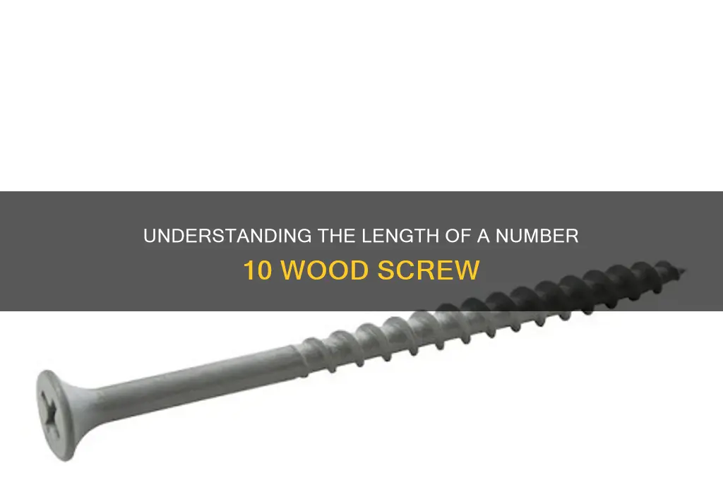 how long is a number 10 wood screw
