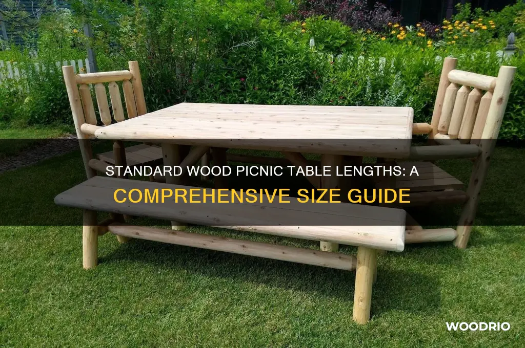 how long is a wood picnic table