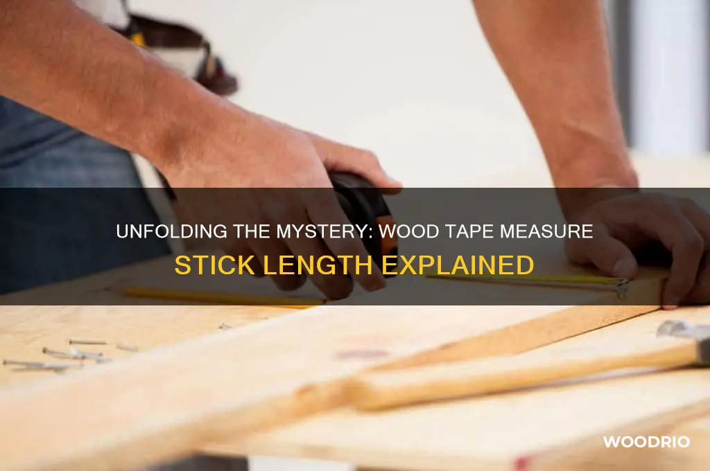 how long is a wood unfolding tape meauring stick