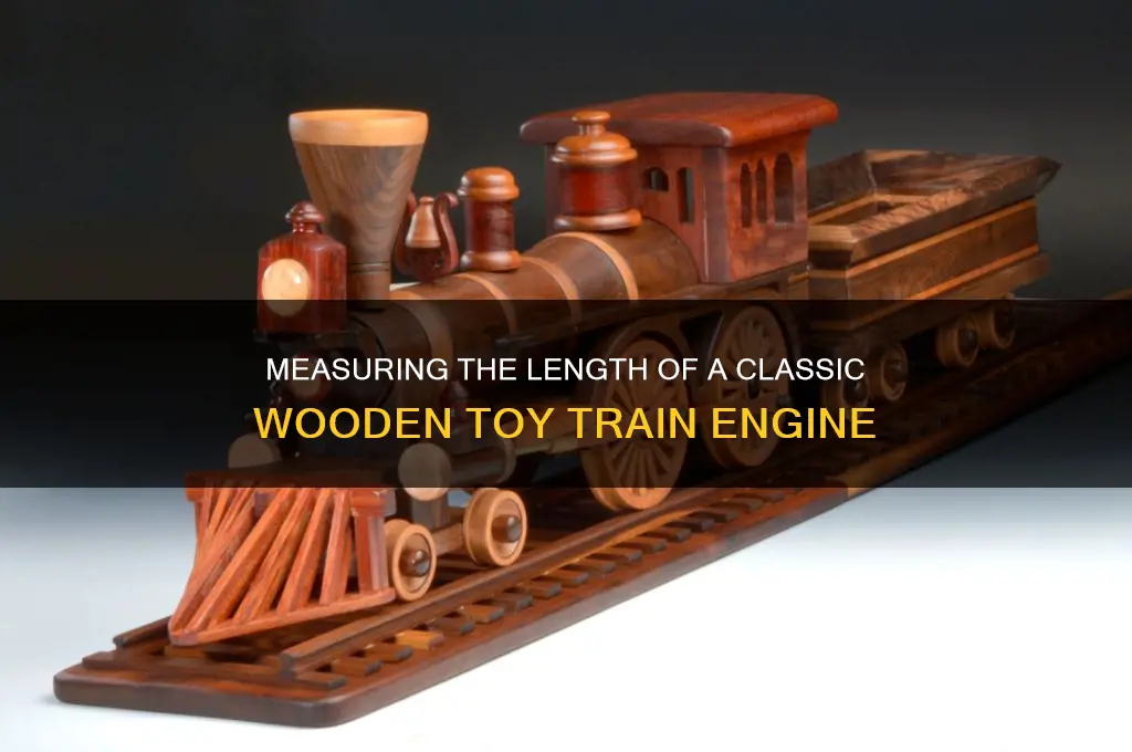 how long is a wooden toy train engine