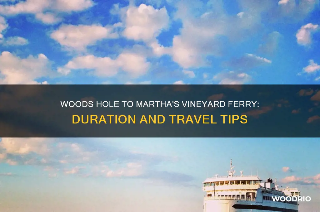 how long is ferry from woods hole to martha