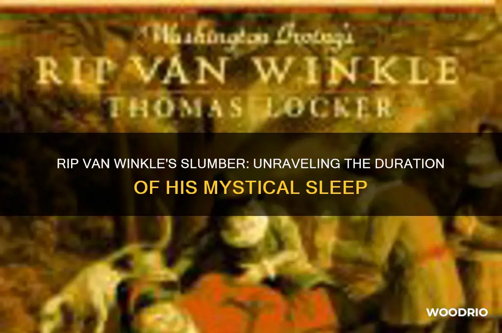 how long is rip van winkle asleep in the woods