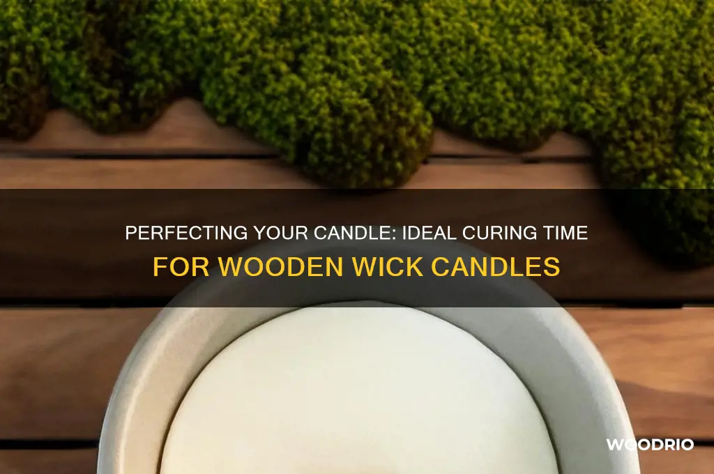 how long should a candle with a wooden wic cure