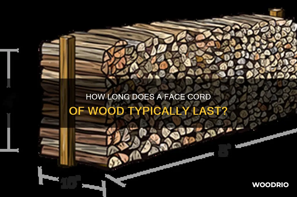 how long should a face cord of wood last