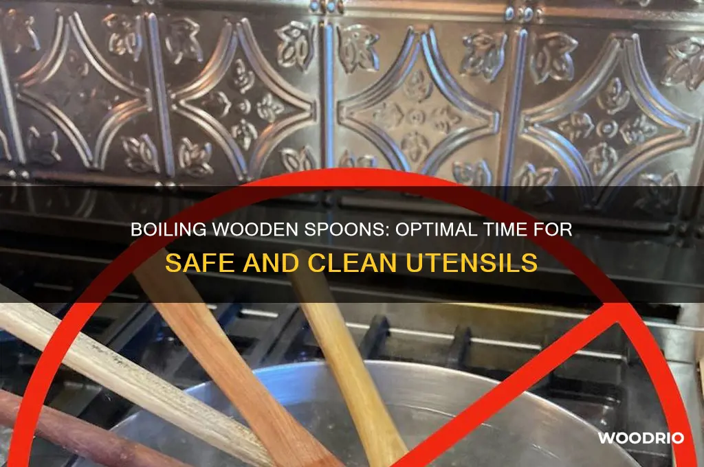 how long should i boil my wooden spoons