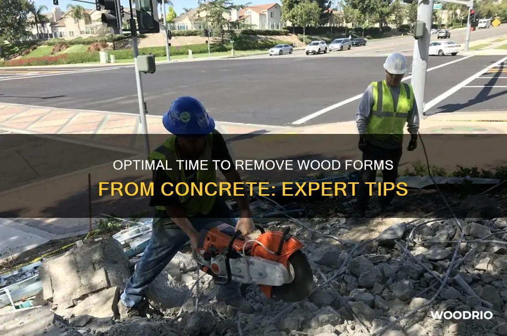 how long should i leave wood forms in concrete