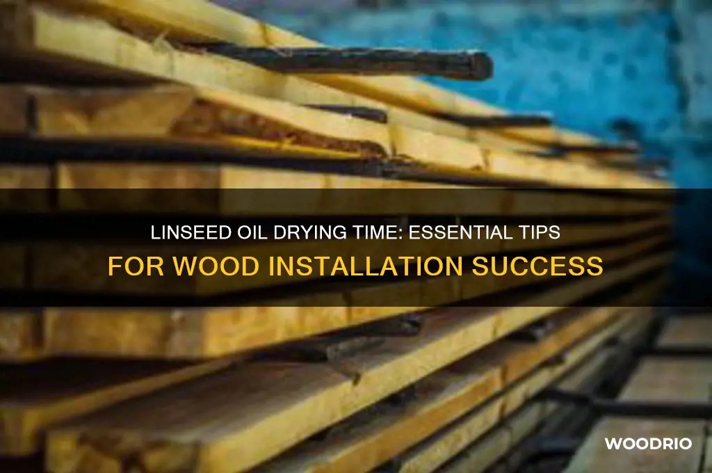 how long should linseed oil dry on wood before installing