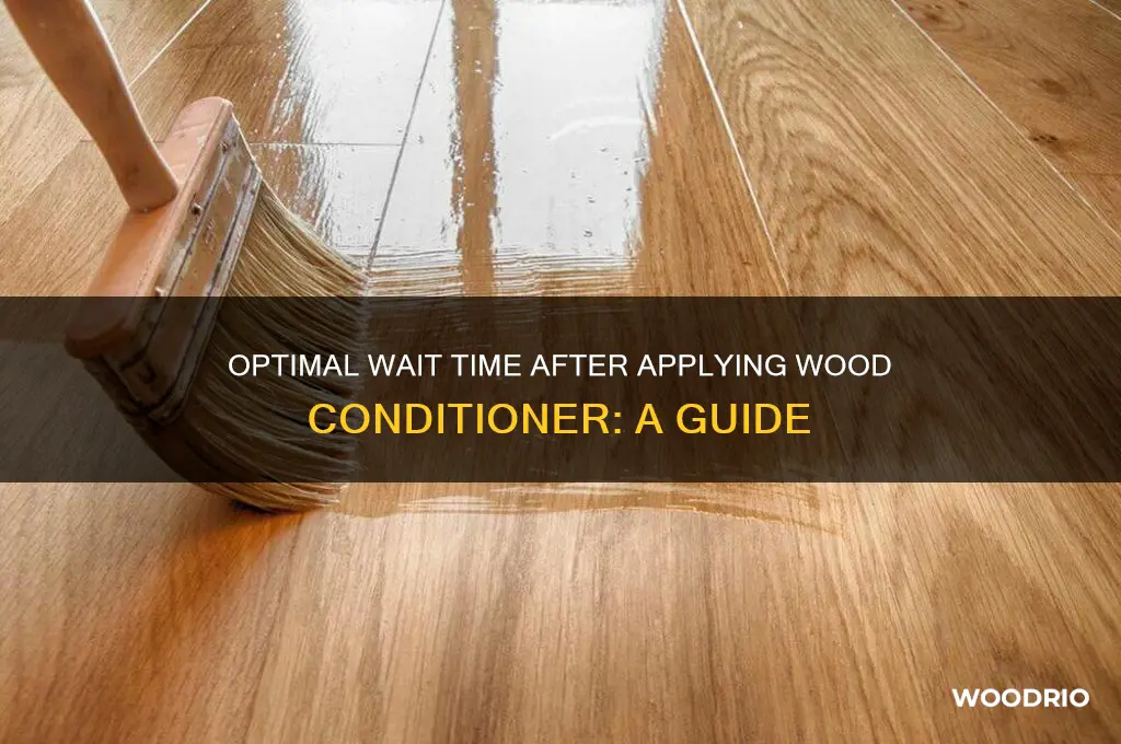 how long should to wait after the wood conditioner