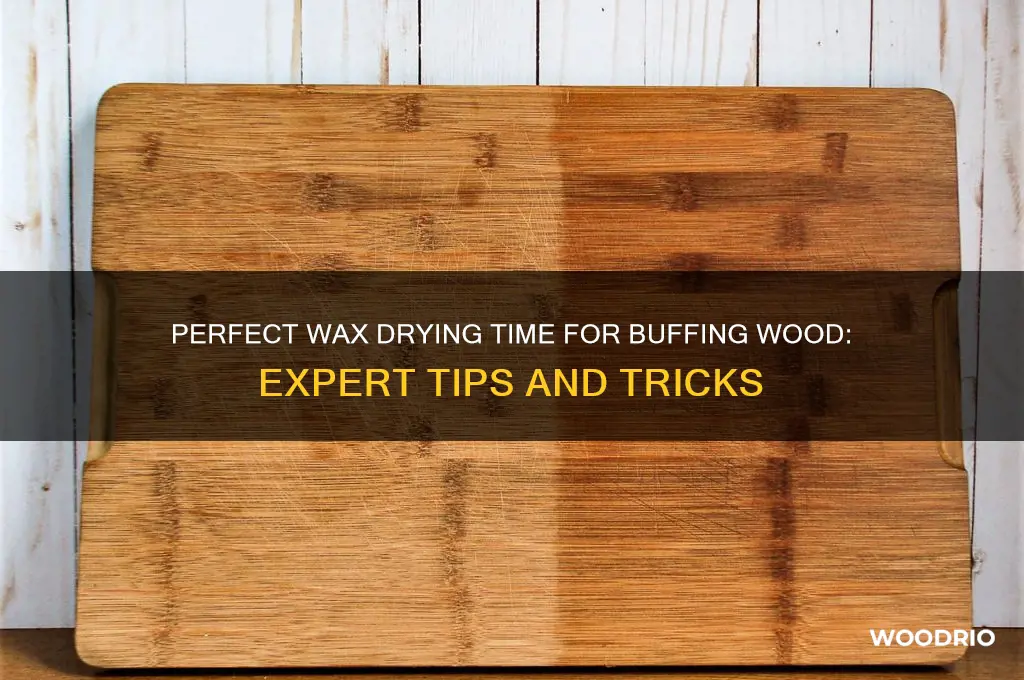 how long should wax dry before buffing wood