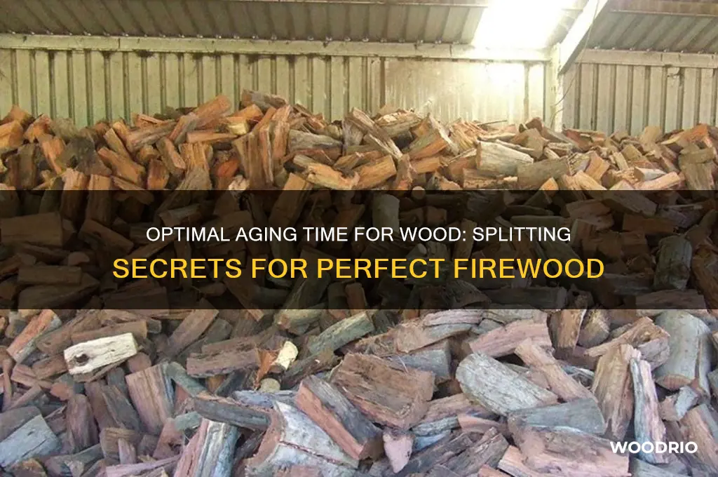 how long should wood age before splitting