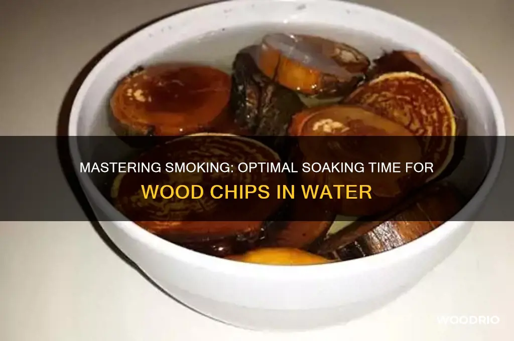 how long should wood chips soak in water for smoking