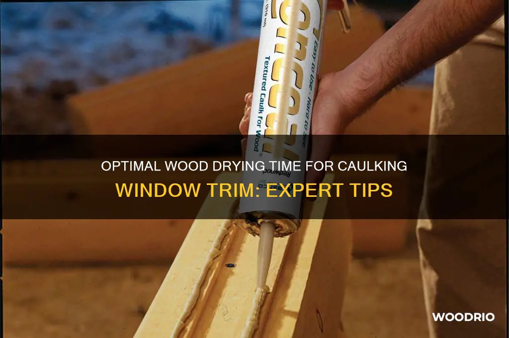 how long should wood dry before caulking window trim