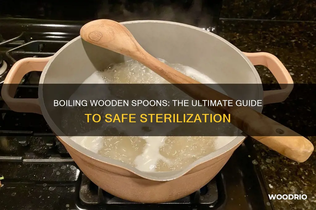 how long to boil wooden spoons