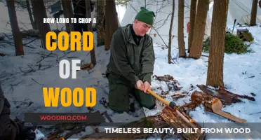 Chopping a Cord of Wood: Time Estimates and Efficient Techniques