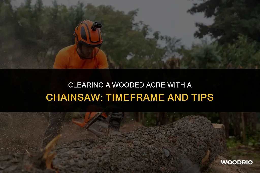 how long to clear wooded acre with chainsaw