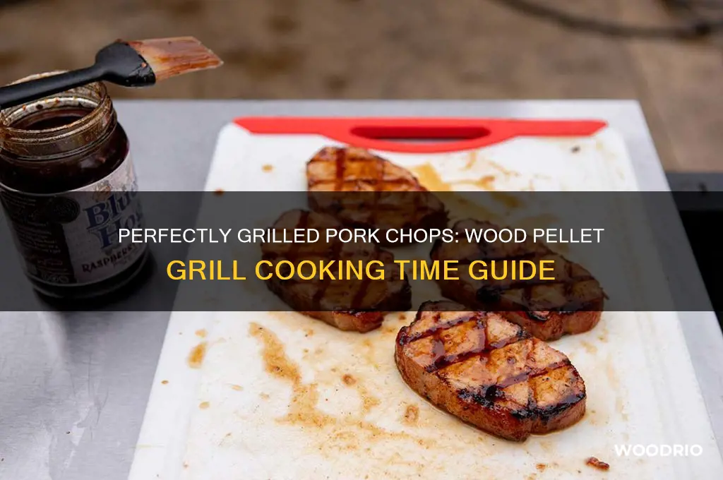 how long to cook pork chops on wood pellet grill