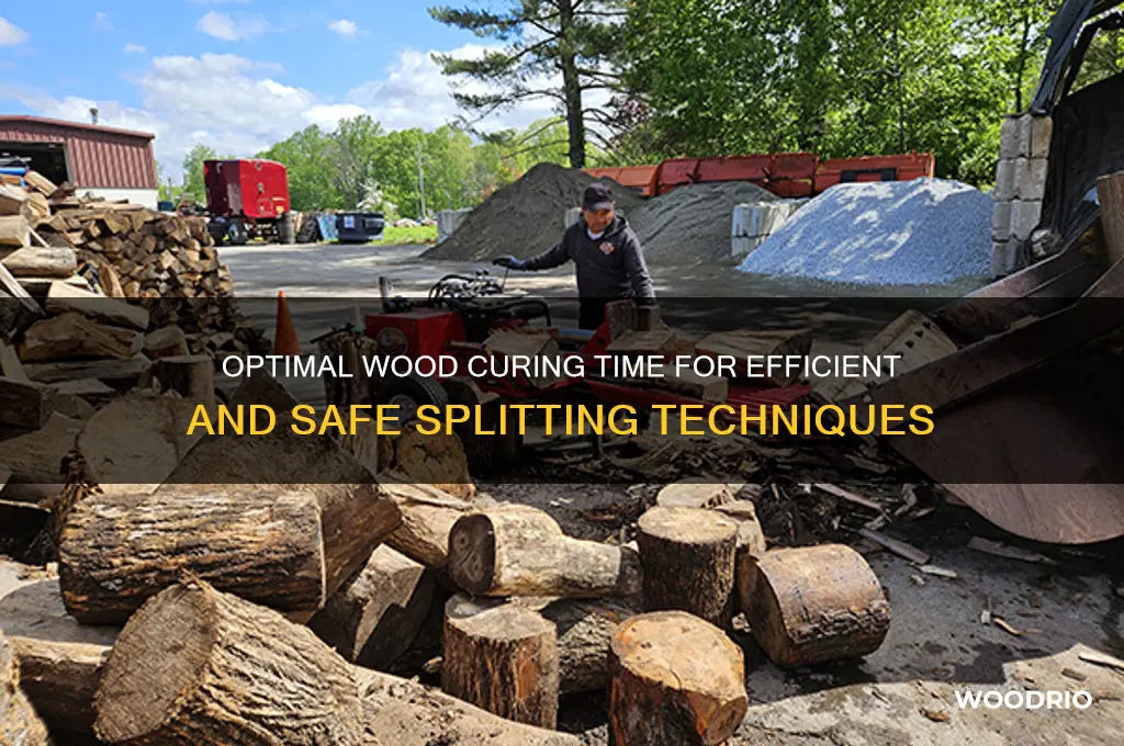 how long to cure wood before splitting