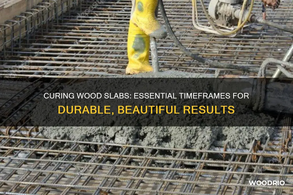 how long to cure wood slab