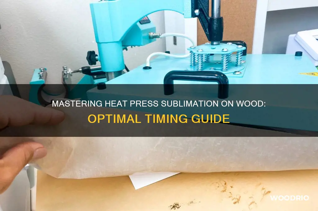 how long to heat press sublimation on wood
